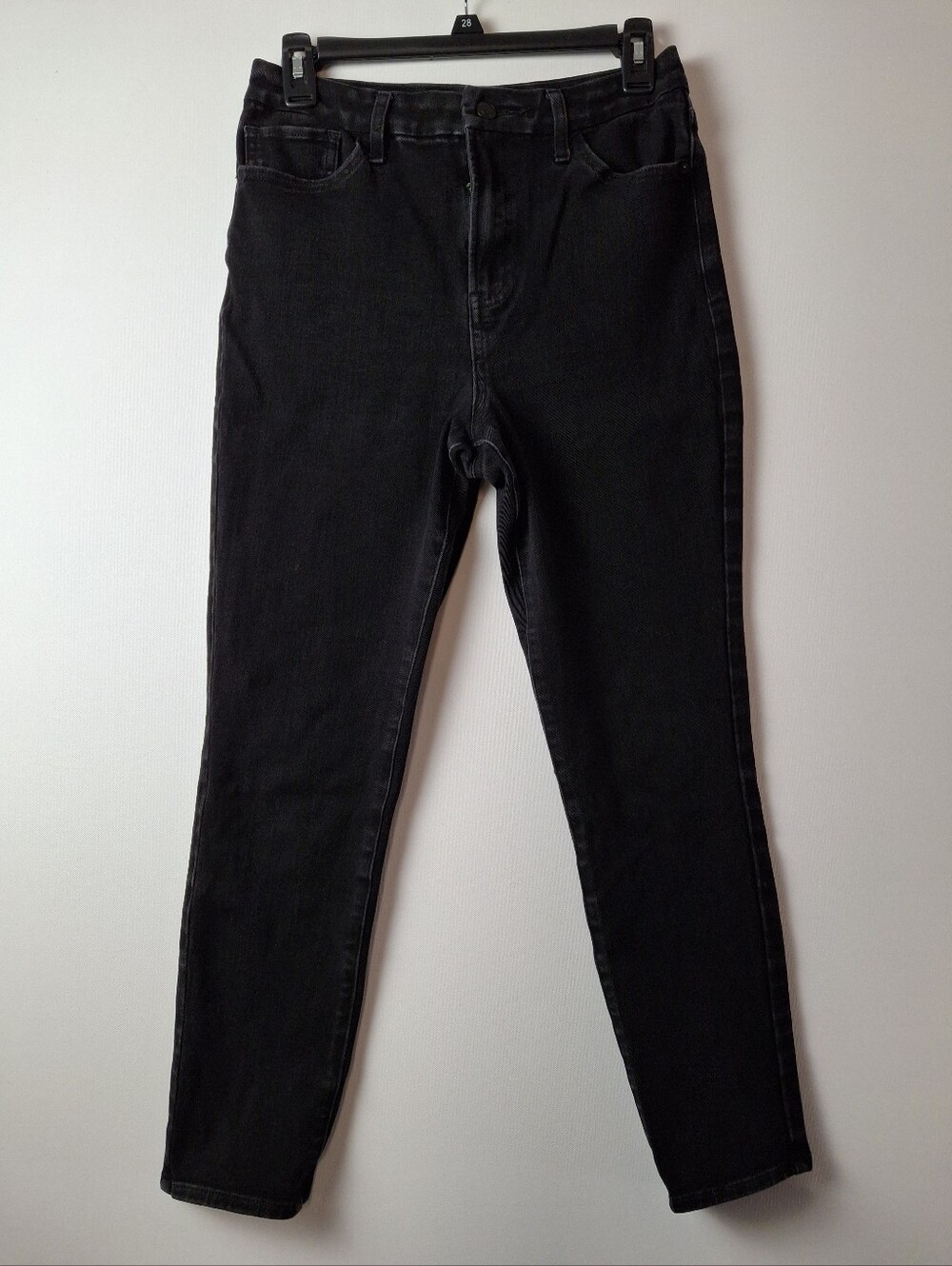 Express Black Wash Women's Skinny Super High Rise Ultra HyperStrech Jeans Size M